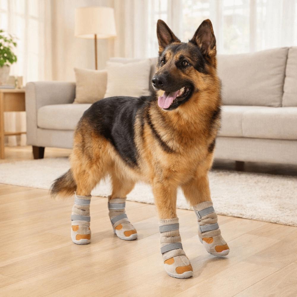 Wear-Resistant Winter Puppy Boots Thickened Dog Snowshoes Pet Sneakers  Medium Large Dogs