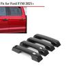 4pcs Exterior Door Handle Shell Decor COVER Trim For Ford F150 21+ Carbon Fiber
