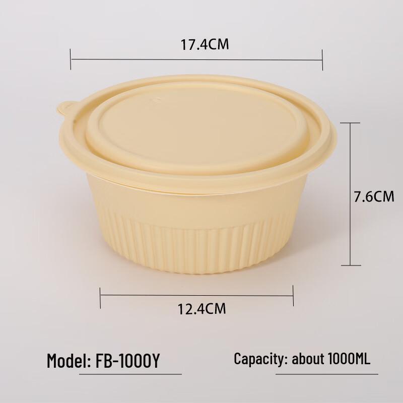 Eco-Friendly Corn Starch Biodegradable Disposable Food Containers with Lids