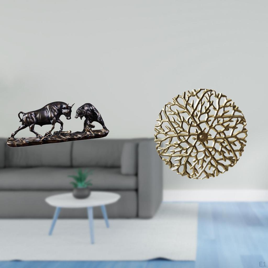 Modern Feng Shui Metal Wall Sculpture Rustic Scenic Wrought Iron Animal Artwork for Office Desk And