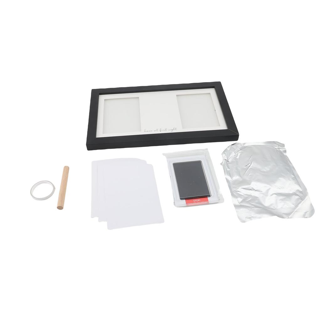 Pet Foot Print Frame Kit Back Support Design Density Board Pawprint Tabletop Picture Frame Kit