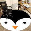 1pc Penguin Chick Office Round Area Rug, Indoor Mat Suitable For Office, Under Office Chairs Bedroom Living Room Home Decor, Room Deco161