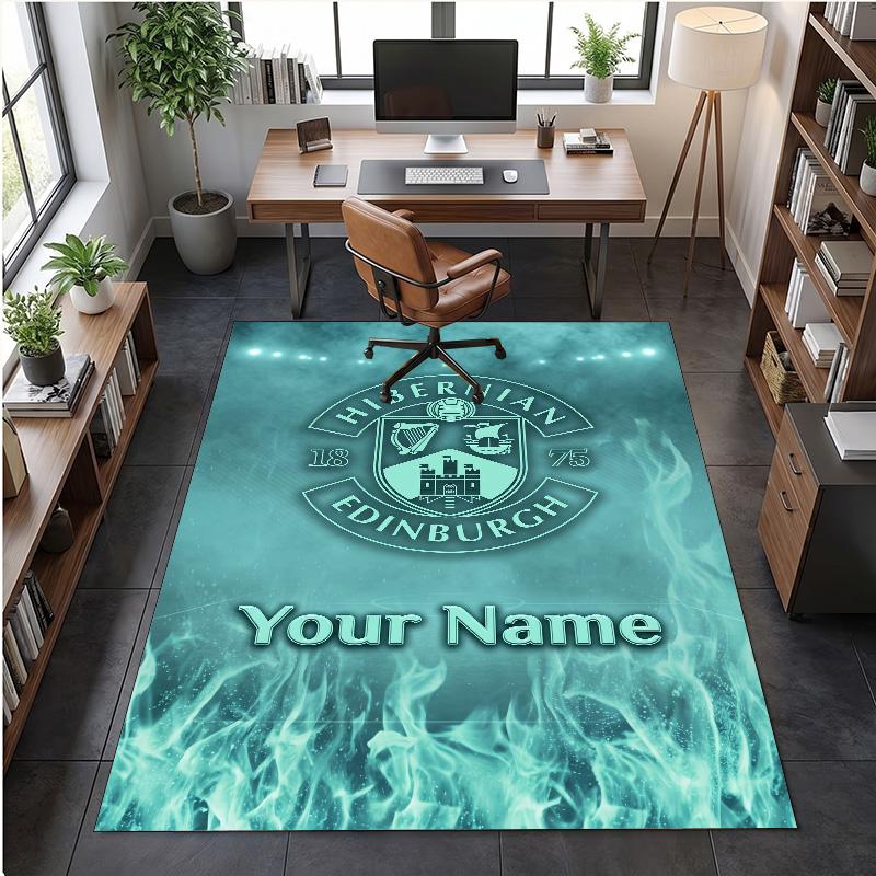Crystal Velvet Rug Hibernian FC Print Custom Name Text Floor Mat Home Decor
