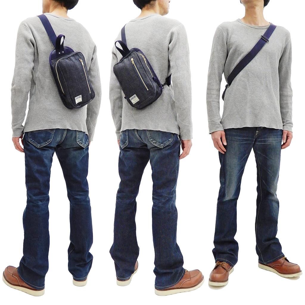 Kojima Genes Bag Size Fits Indigo Men's One-Shoulder (RNB-953) (One All, Denim)