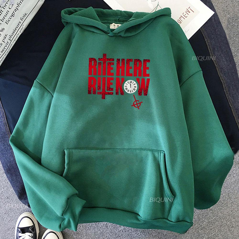 Rite Here Rite Now Letter Printing Hoodies Ghost Rock Band Sweatshirt Streetwear Comfortable Pullovers Men Hoodie