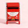 Christmas Letterbox Letters To Santa Metal Mailbox Christmas Decorative Red Mailbox for Home Indoor Outdoor Front Door Decoration Holiday Party