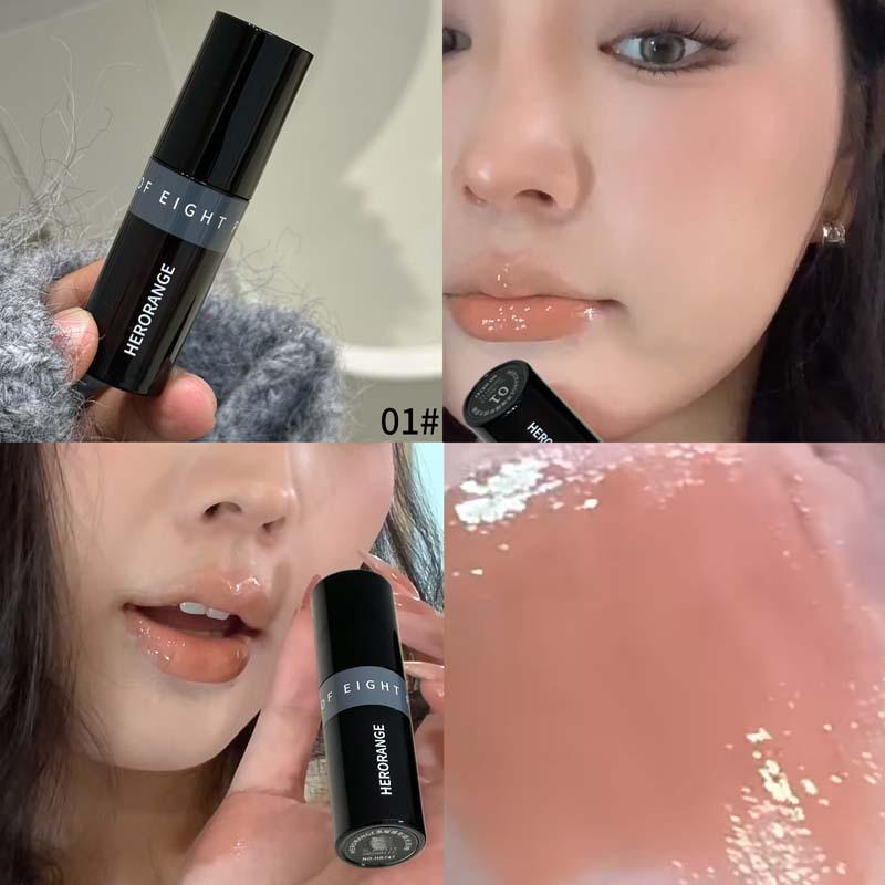 Black Obsidian Butterfly Shadow Lip Glaze: Clear, Natural, Long-Lasting, Non-Smudging Gloss for Plump Lips