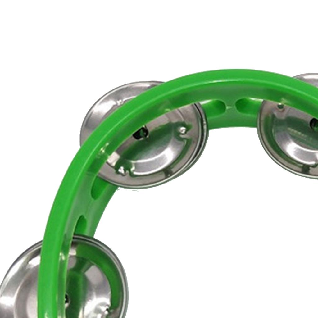 Tambourine Plastic Handheld Percussion 4 Bells Kids Musical Rhythm Instrument for School Party