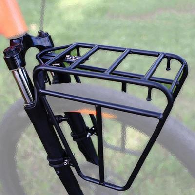 Fahrrad Gepäckträger Gepäck Touren Träger Racks Picknick Träger Vorderradträger Robuster Stahl Fahrrad Vordertaschenhalter