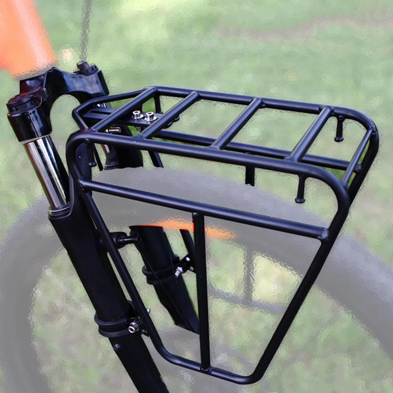 Cycling Cargo Rack Luggage Touring Carrier Racks Picnic Carrier Front Rack Heavy Duty Steel Cycling Front Pannier Rack