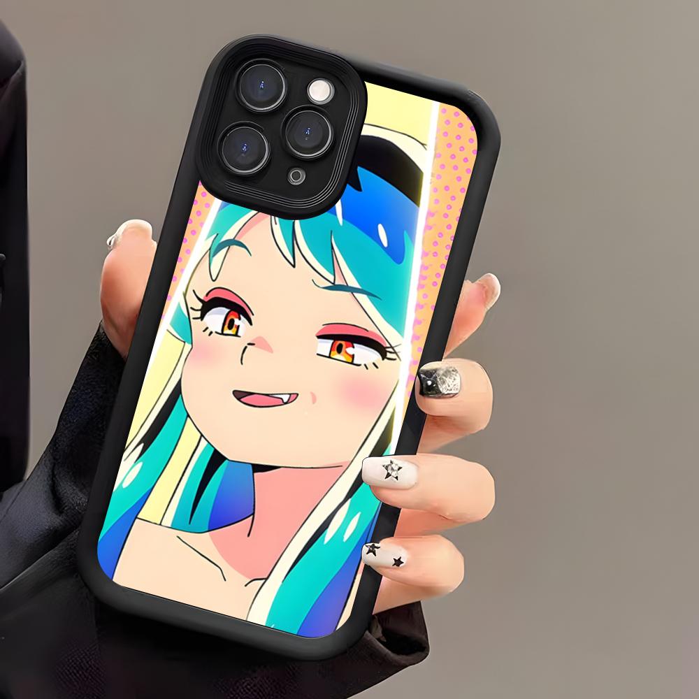 Urusei Yatsura Lum Mobile Phone Case For IPhone 17 Air 16 E 15 14 Plus 13 12 11 Pro Max Black Sky Eye Stepped Protective Case