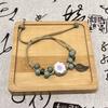 And Chic Ceramic Rope Floral Handcrafted Bracelet In Trendy Summer Aesthetic For Women