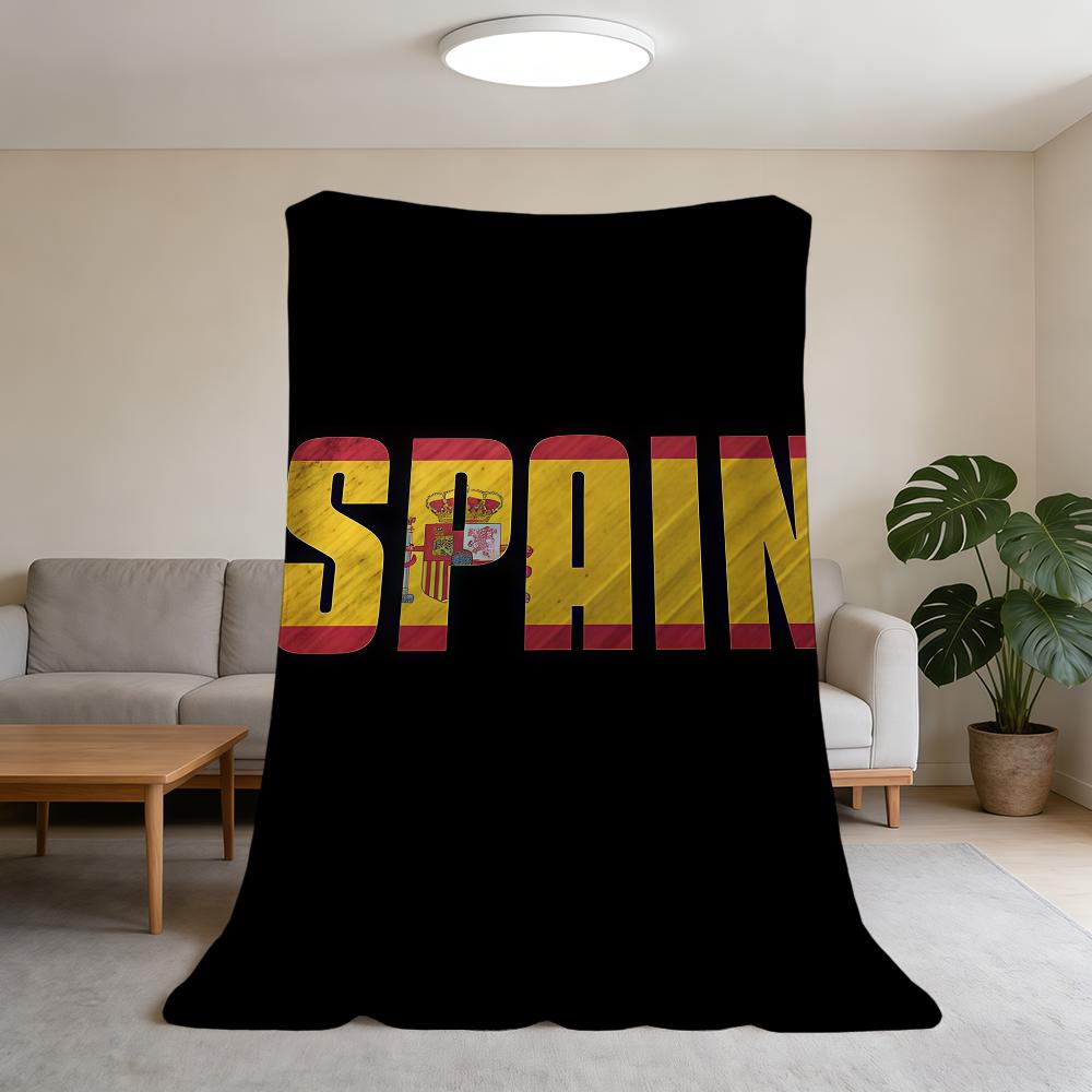 Blanket Super S-Spain Warm Comfortable Plush Throw Cool Blanket Child Home Flag Sofa Bedroom Gift