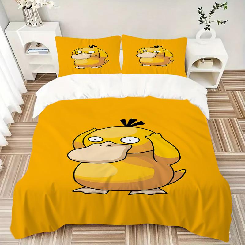 Yellow Adventure Print 3Pcs Bedding Setduvet Cover With 2 Bedropillowcase Home Birthday Gift