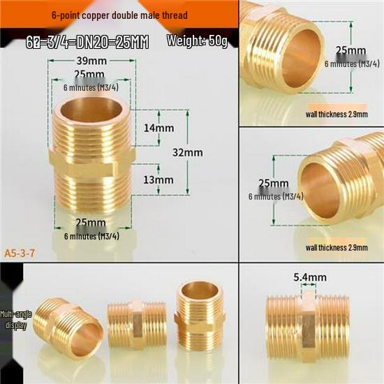 Adaptateur Réducteur Pneumatique Haute Pression pour Tuyau d'Eau avec Filetages Mâles Doubles en Pouces (1/8, 1/4, 3/8, 1/2)