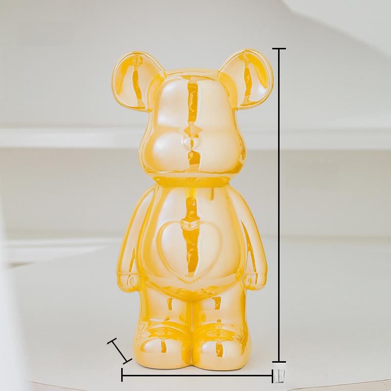 17/27/cm Aesthetic Bear brick Ceramic Staute Teddy Bear decor action figure Sculptures Ornament for room Home Decoration Crafts