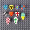 Medieval Castle Knight Figures Weapon Building Blocks Military Army Soldier Flag Shield Cloak Legion Accessories Bricks Toy Gift