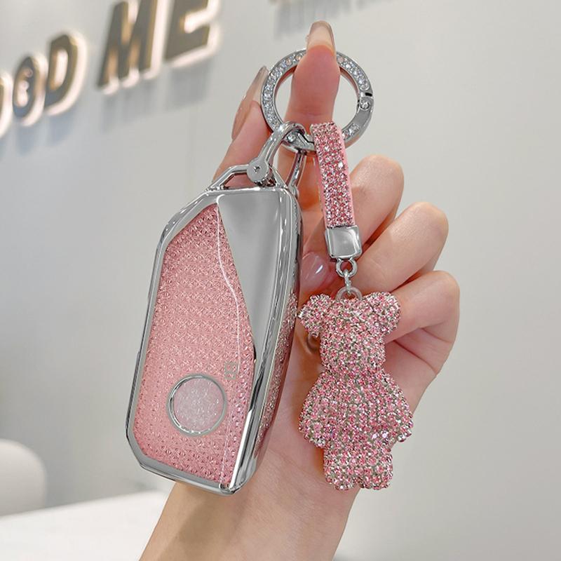 TPU Car Remote Key Cover Case Holder Shell Chain Protector Fob For BMW New 530Li I5 iX1 X1 X5 840I 740Li iX I7 X6 X7 5 7 Series