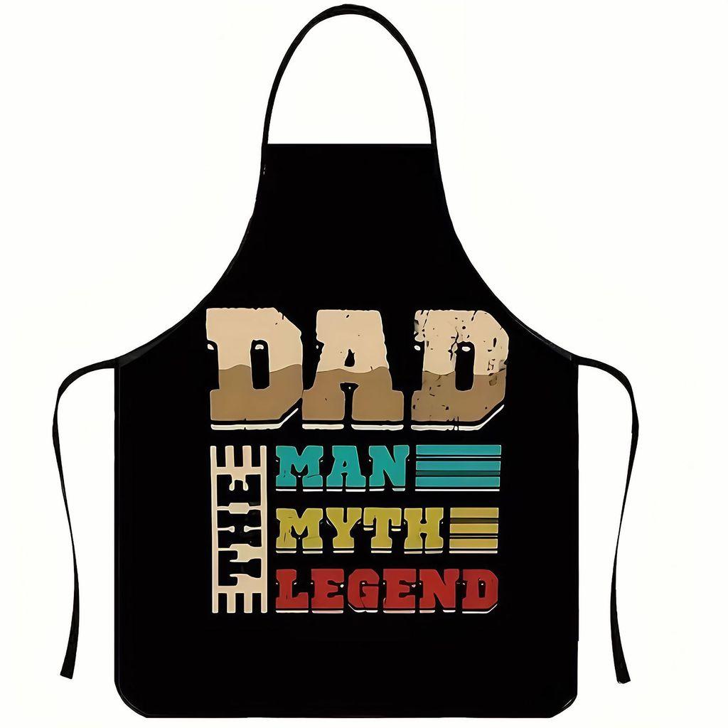 Nosleeve Waterproof Apron For Kitchen And Grilling With Colorful Abstract Design