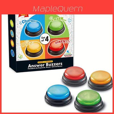 Set de Timbre de Quiz para Niños con Sonido de Pitido para Juegos de Conocimiento en el Aula y Actividades Divertidas en Familia