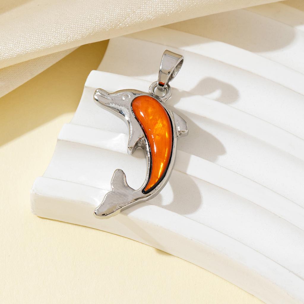 1pc Dolphin Natural Shell Pendant 27x19mm Silver Frame Iridescent Abalone Mother Pearl Ocean Charm DIY Necklace