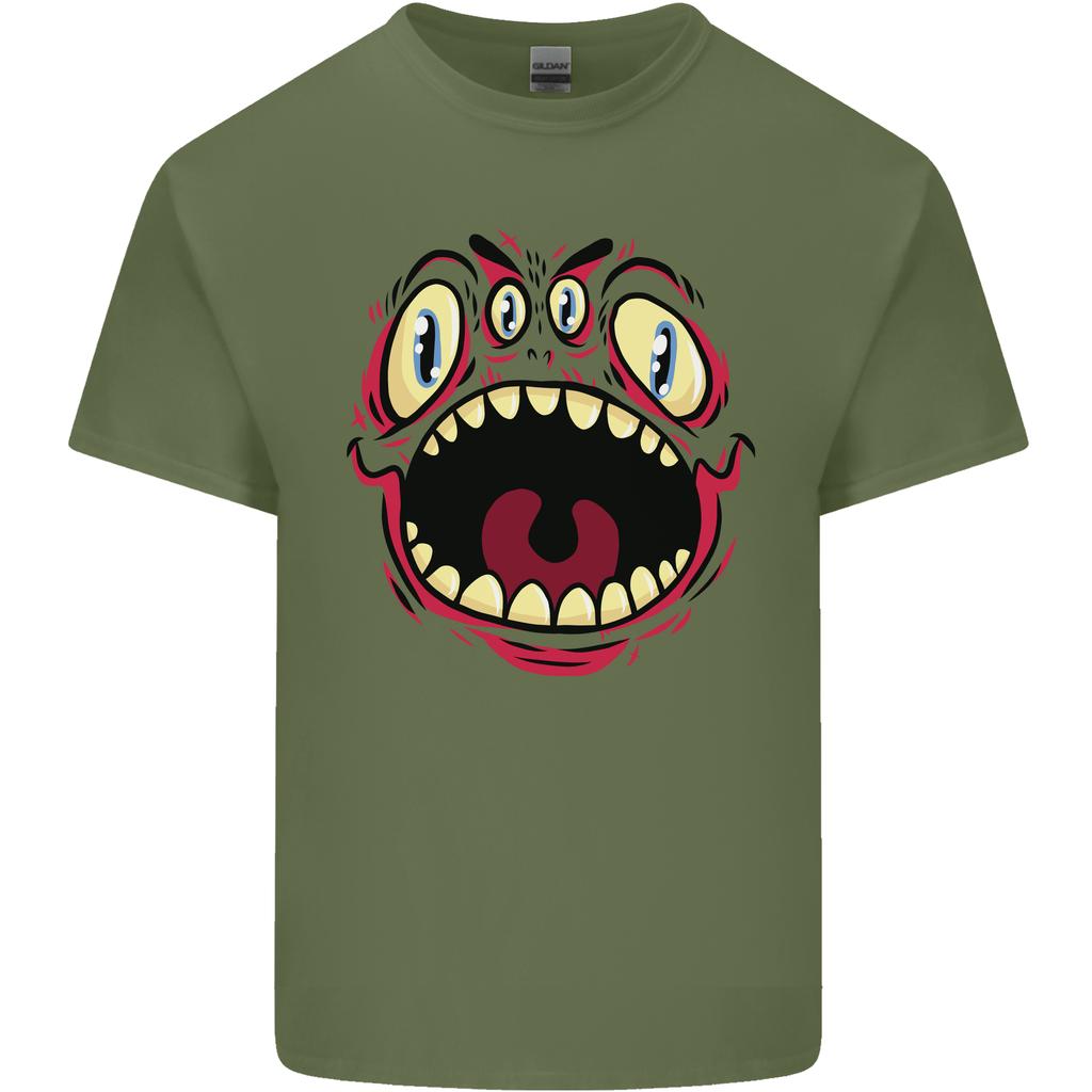 Four Eyed Scary Monster Halloween Unisexs Light Cotton TShirt