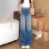 Women's High Waist Wide Leg Jeans - 2024 Autumn Gradient Denim Slimming Floor-Length Pants