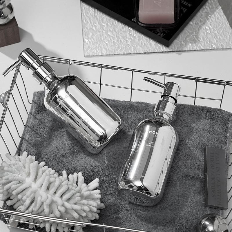 Electroplated Refillable Shampoo & Shower Gel Dispenser