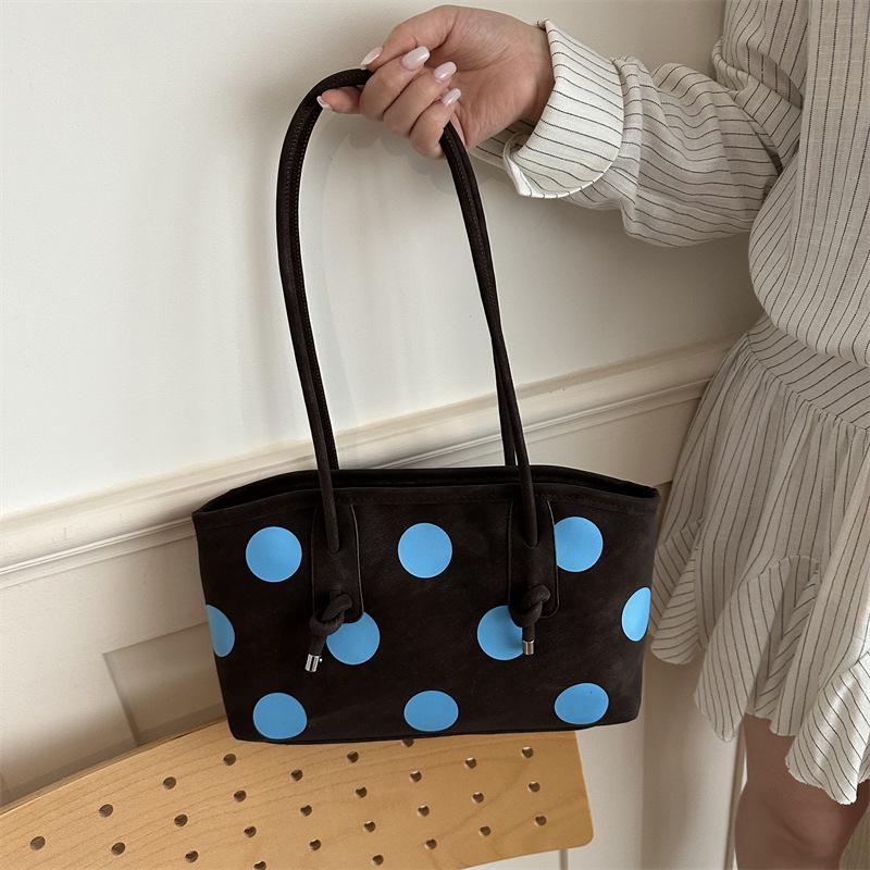 2026 Women's Polka Dot Large Capacity Handbag - Versatile Crossbody/Shoulder Bag for Casual or Commute