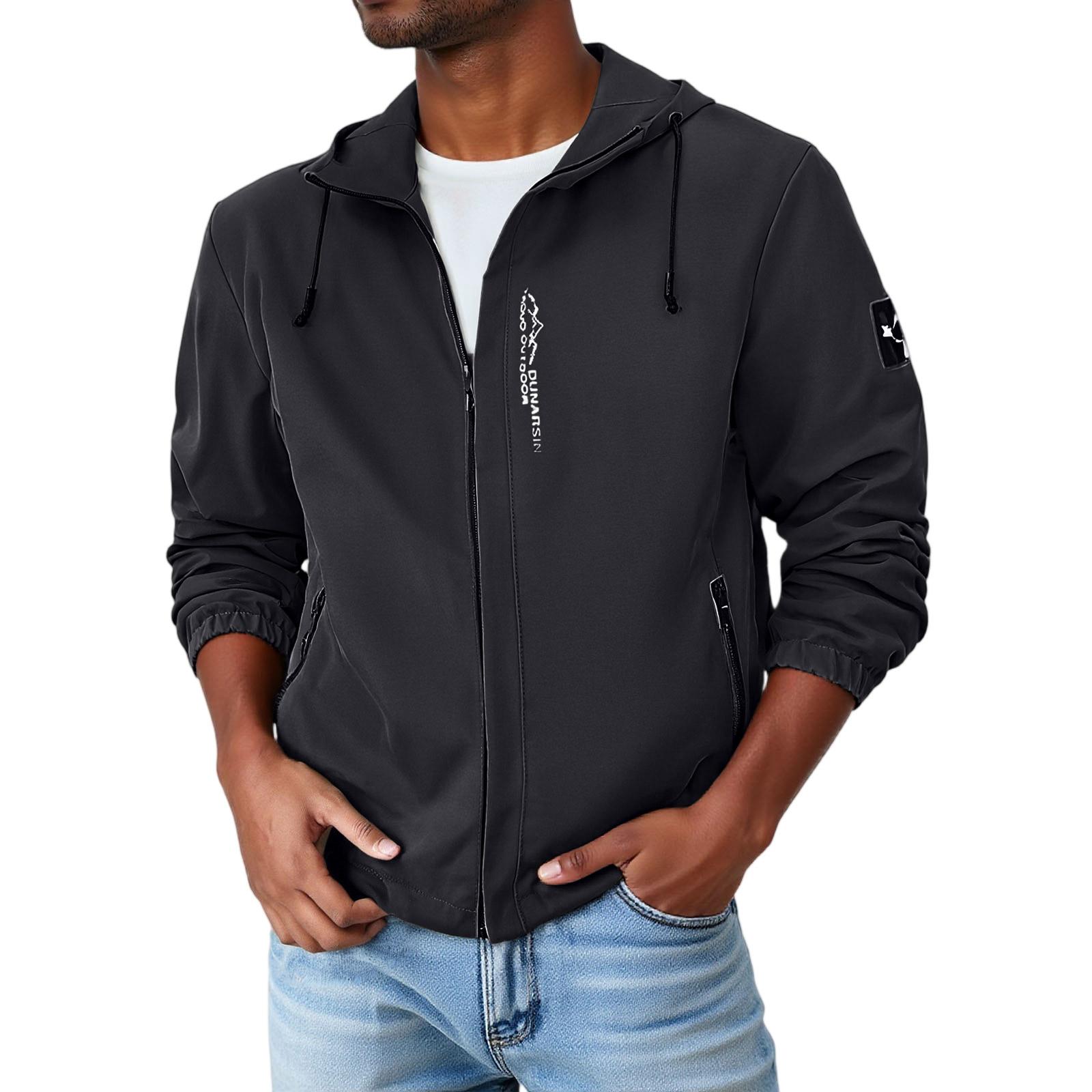 

Men s Fashion Leisure Hooded Hood Outdoor Jacket Coat M