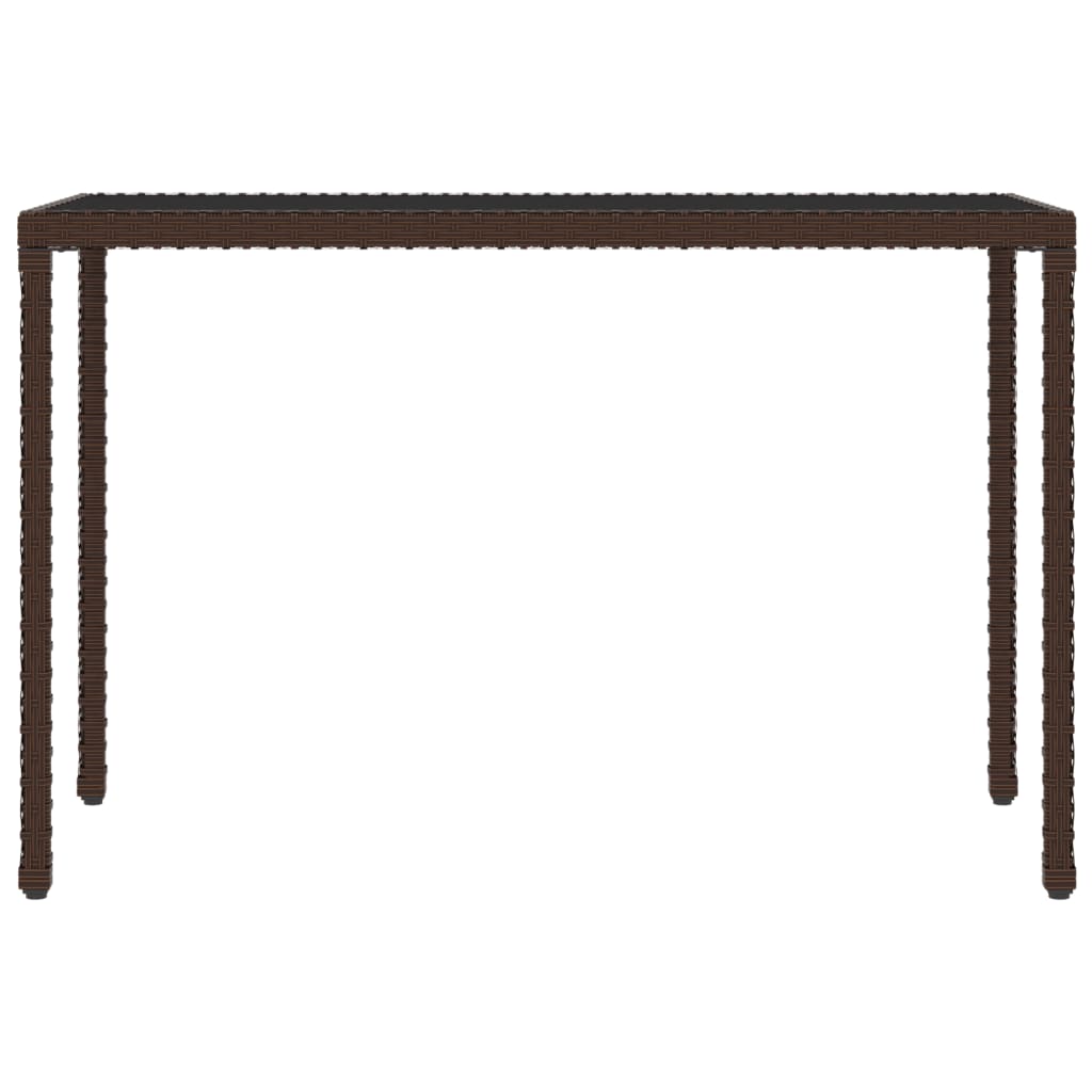 6 Piece Outdoor Dining Set with Cushions Brown Poly Rattan