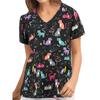 Women's T-shirt V-neck Nurse Uniform Casual and Comfortable Short Sleeved Women's Dreamy Printed T-shirt