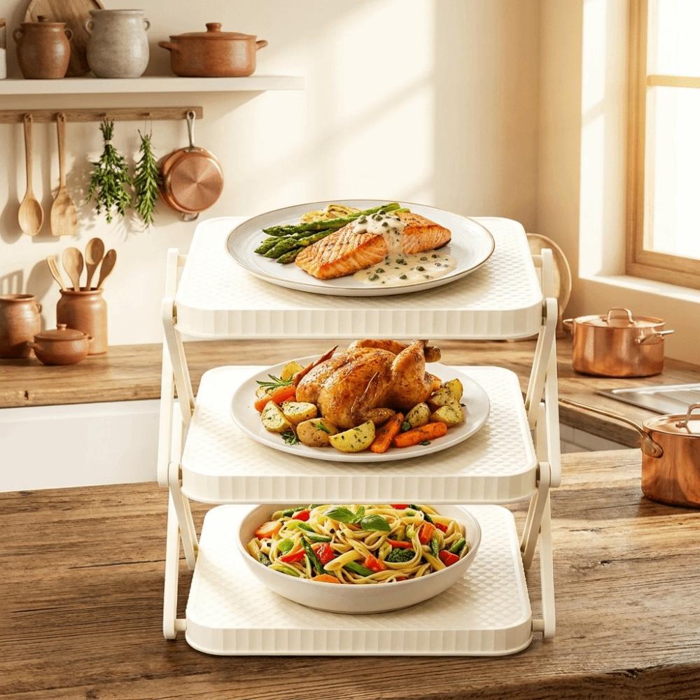 Multi-functional Dish Storage Stand Space Saving Kitchen Plate Organizer Holder  Bathroom