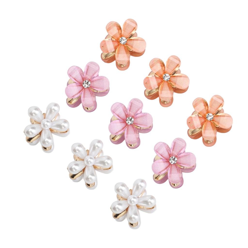 18pcs Mini Flower Hair Claw Clips Small Flower Hair Clamps All Matching Sweet Hair Clips for Girls Women