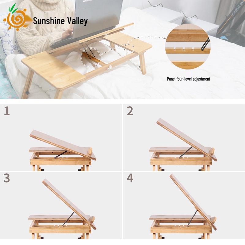 Minimalist Bamboo Laptop Bed Desk - Perfect for Dorms & Study Spaces