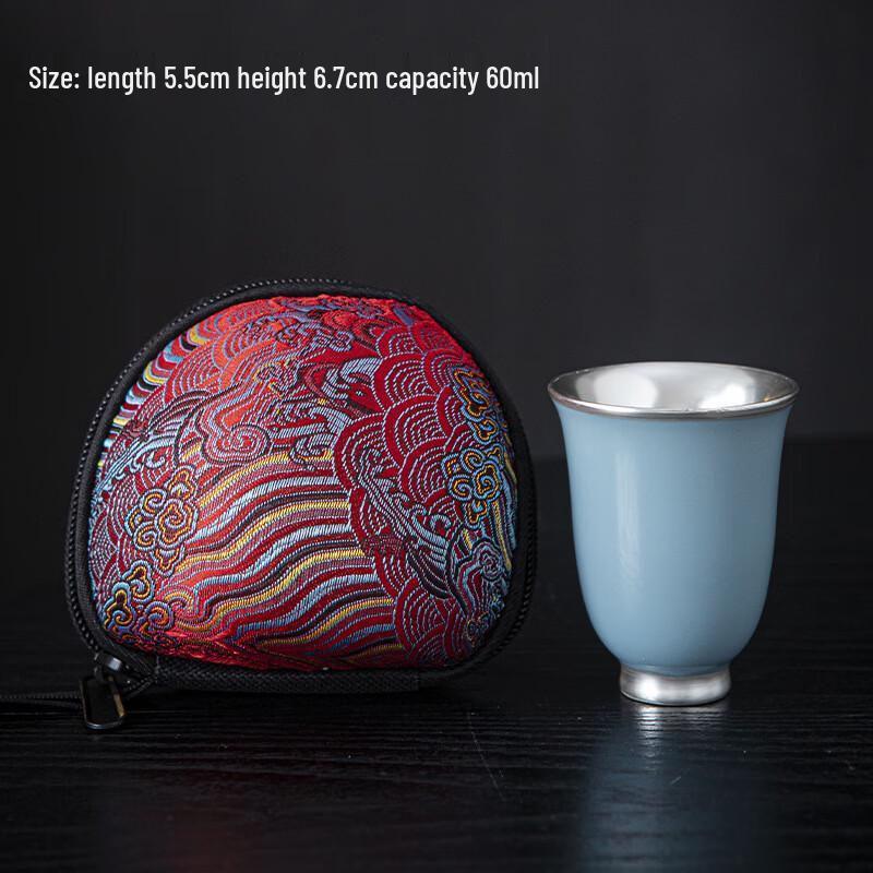 Chaxun Gilded Ceramic Master Tea Cup Gift Set