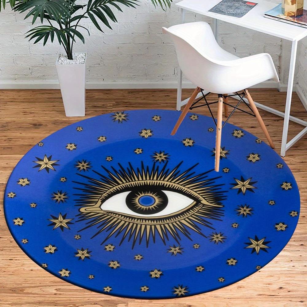 

1pc Retro 3535895692 Pattern Round Floor Mat, Non-slip for Living Room Bedroom Chair Carpets Home Decor Gifts, Home Decor Room Decor Outdoor 80cm by 80cm
