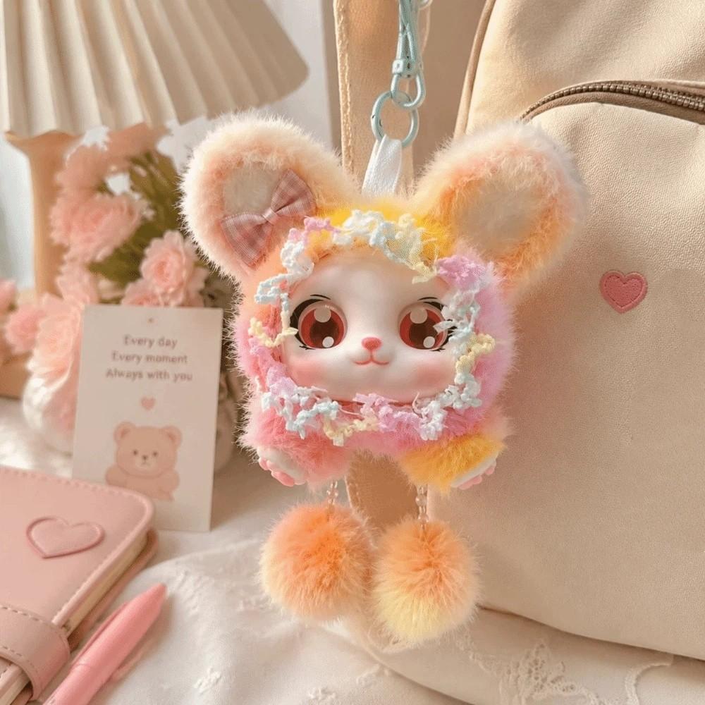 Ornaments Cat Plush Keychain Bag Hanging Doll Bag Charm Cartoon Car Key Ring Backpack