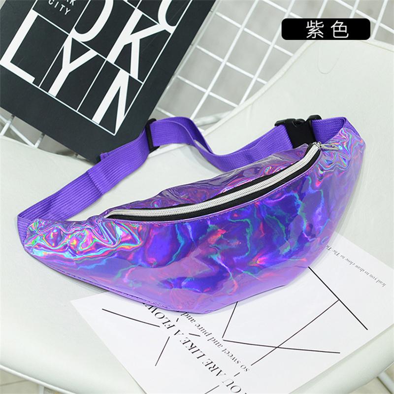 Modische Holografische Hüfttasche Damen Outdoor Lässig Sport Wasserdicht Crossbody Hüfttasche Bunt Laser Glänzend Fanny Pack