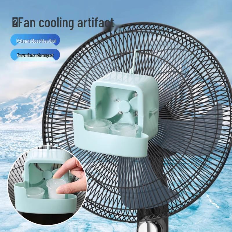 Automatic Ice-Cooling Fan with Humidifier and Ice Cube Tray for Fast Home Cooling