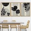 Art Painting Geometrid Plant Collage Abstract Shapes Illustrations Boho Living Room Home Decor 3 Piece Canvas Print Poster Wall