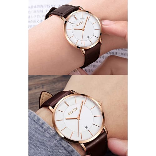 OLEVS Pair Watches, Popular Couple Watches for Men and Women, Pair Watch Set, Surprise Gift, Wedding Anniversary Gift, Mother's Day Gift, Father's Day