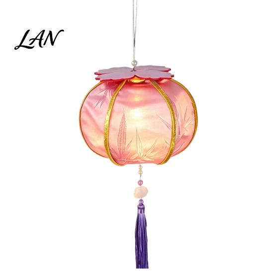 Home Decor Holiday Hanging Ornament Spring Festival Lantern DIY Material Kit, Light Up Handmade Persimmon Shaped Parent Child Handicraft Activity with
