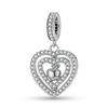 Heart Shape Pendant Real 925 Sterling Silver Lucky Apple Charm Beads for Women Charm Bracelet Necklace Jewelry Making Fashion