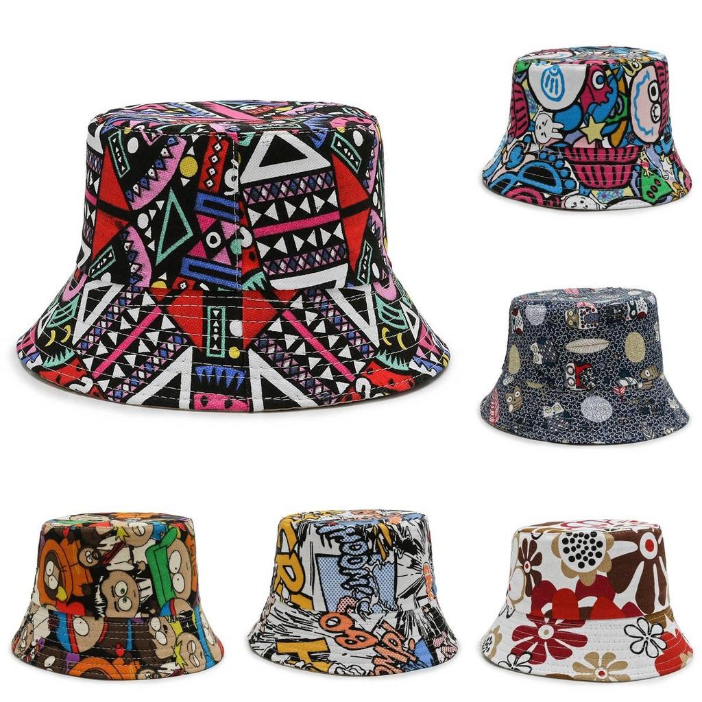 Fisherman Floral Printing Hat Outdoor Sun Protection Bucket Hat Gift Fashion