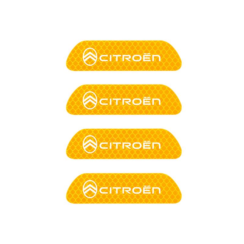 Auto Tür Reflektierender Aufkleber Heck Warnaufkleber Auto Zubehör Für Citroen C5X e-C4 X e-C3 C4 C3 C5 Berlingo C-Elysee C1 C6