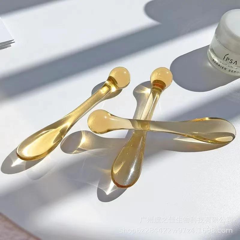 3pcs Diy Cream Scoop Eye Ball Massage Stick Multifunctional Eye Cream Mask Scoop Sub-package Small Scoop Face Applicator