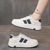 Stepping on shit leather little white shoes women's 2025 new popular autumn versatile flat-soled student soft-soled sports board shoes
