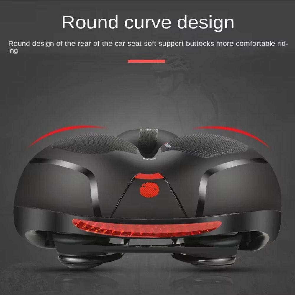 Bicycle Accessories Bike Seat Safety Warning Bicycle Cushion Comfortable Bike Saddle Padded  MTB
