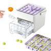Large Capacity Ice Cube Maker with Storage Bin Shovel 50 Cube Ice Container BPA-Free Easy-Press Ice Cube Tray for Home Camping Party